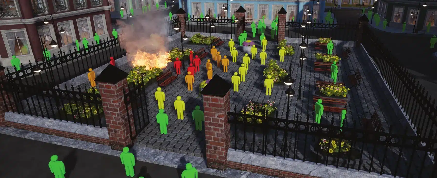 SimuGens crowd-flow simulation